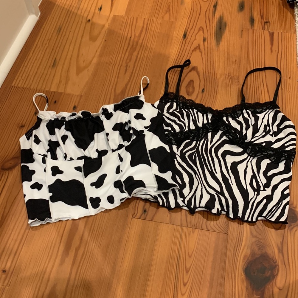 Animal print tops- set of 2!